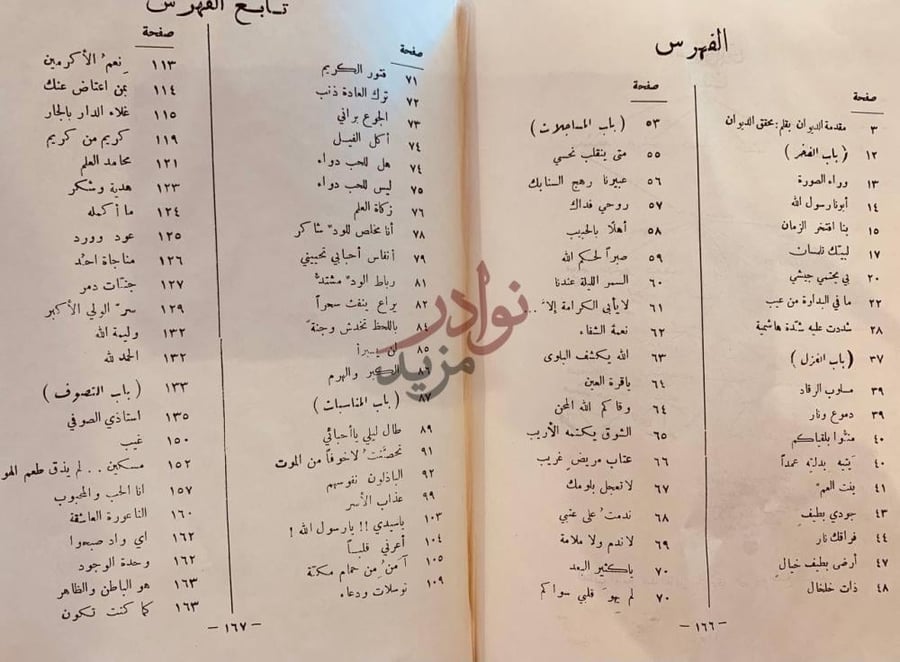 فهرس كتاب ديوان الامير عبدالقادر الجزائري الفهرس