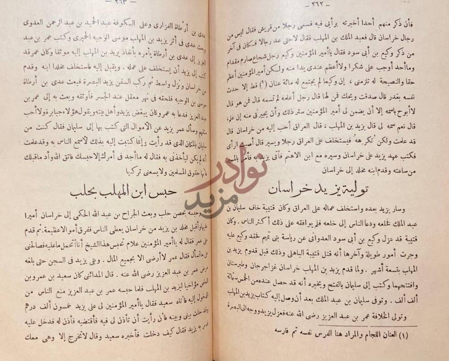 صفحة داخلية كتاب هبة الايام فيما يتعلق بابي تمام