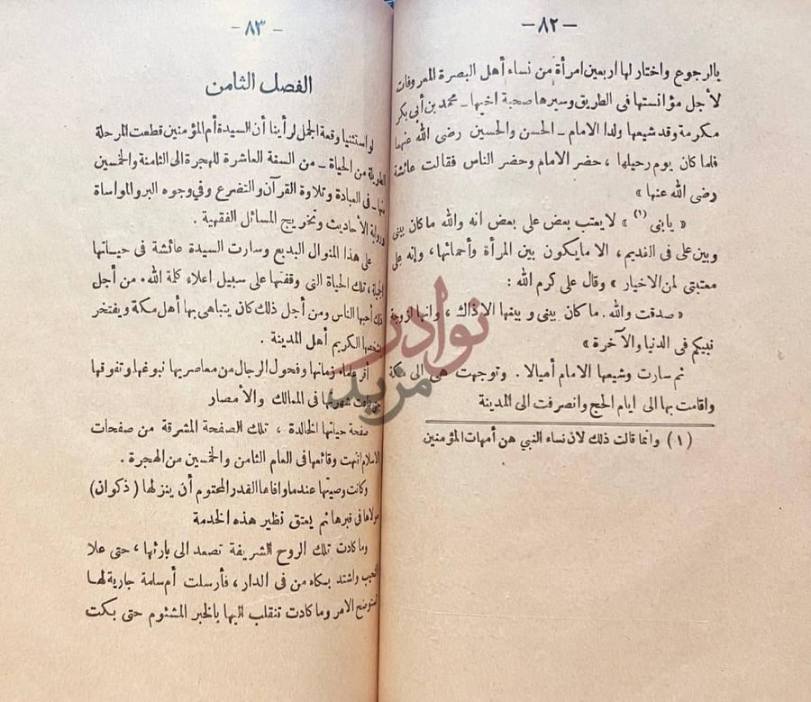 فصل كتاب شهيرات النساء في العالم الاسلامى الفصل الثامن