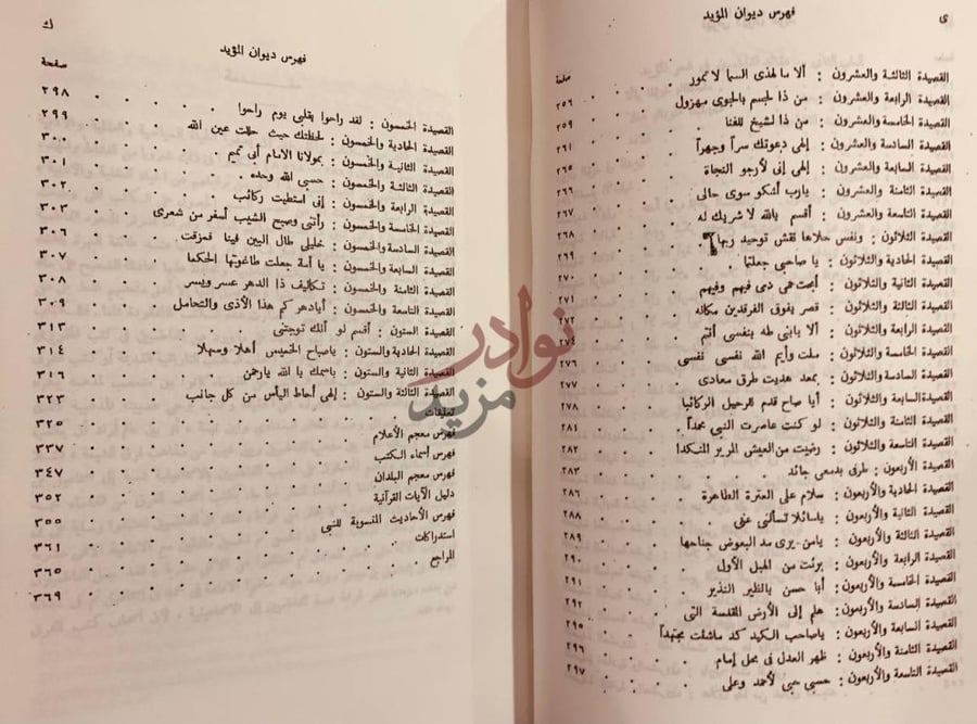 فهرس كتاب ديوان المؤيد في الدين داعي الدعاة