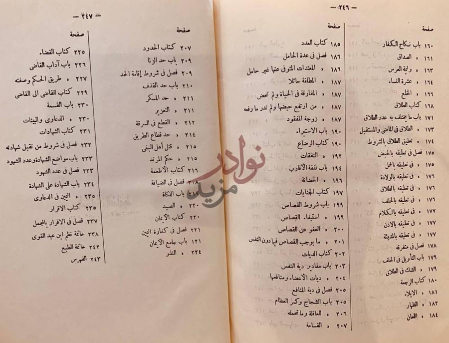 فهرس كتاب عقد الفرائد مختصر نظم ابن عبدالقوي في فقه الامام