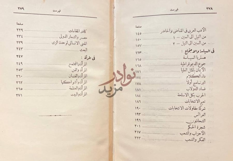 فهرس كتاب تحت شمس الفكر فهرست
