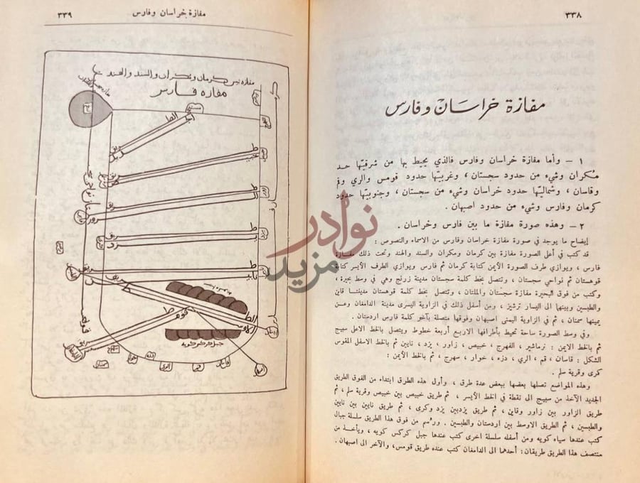 فصل كتاب صورة الارض مفازة خراسان وفارس