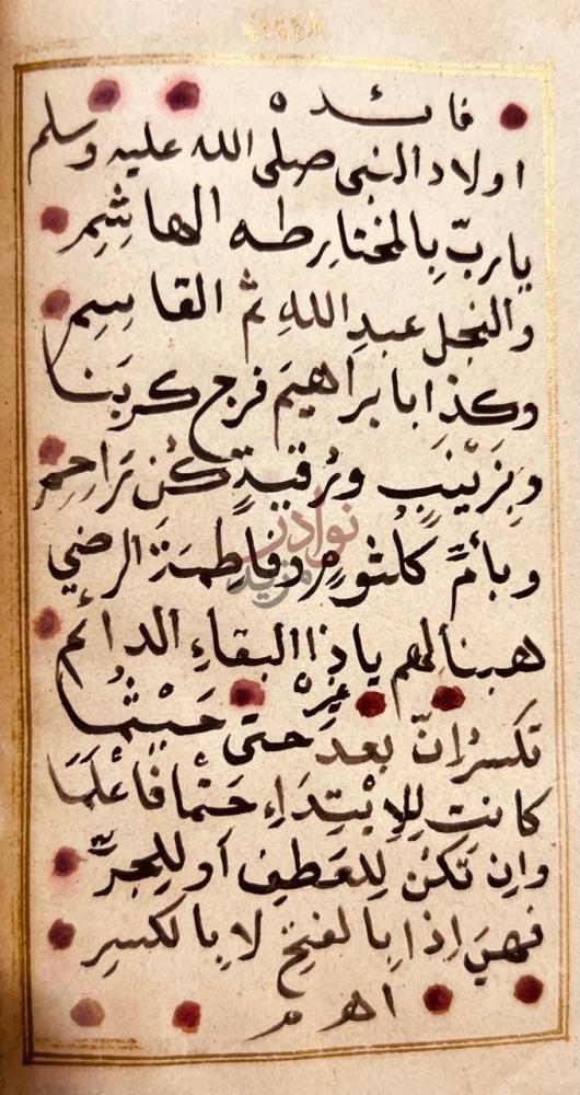 صفحة داخلية كتاب سيف النصر بالسادة الكرام اهل بدر قصيدته