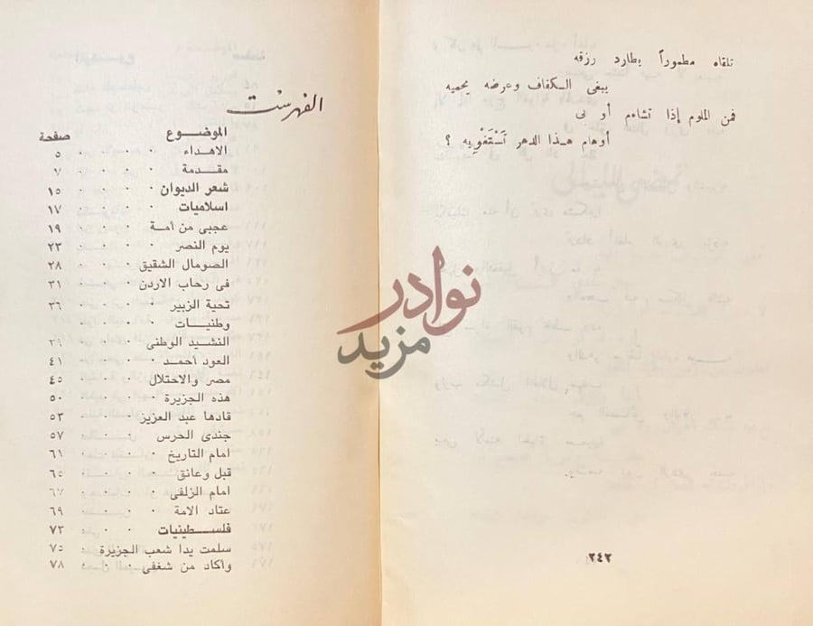 فهرس كتاب على ربى اليمامة الفهرست