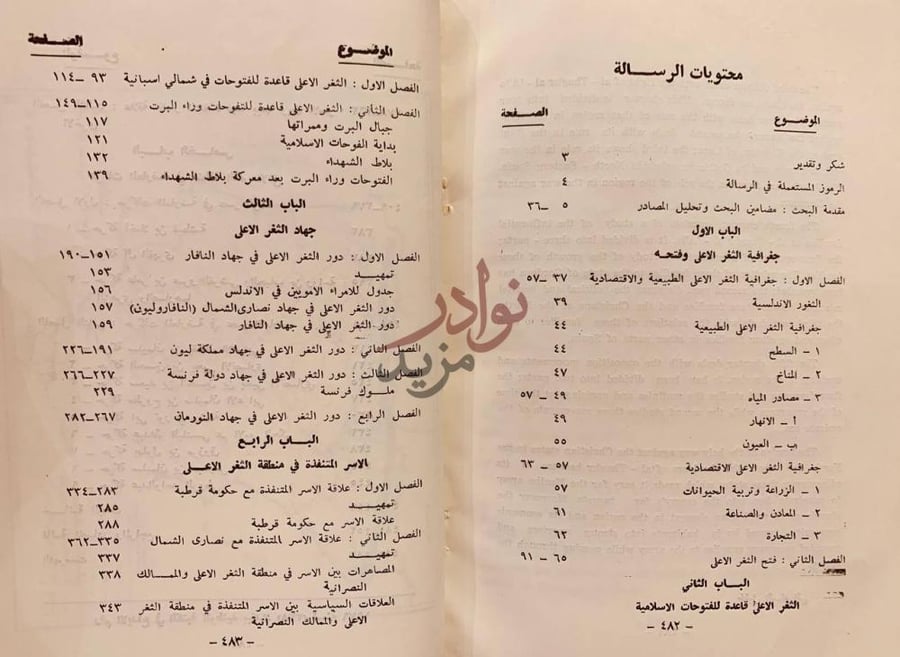 فهرس كتاب الثغر الاعلى الاندلسي دراسة في احواله السياسية