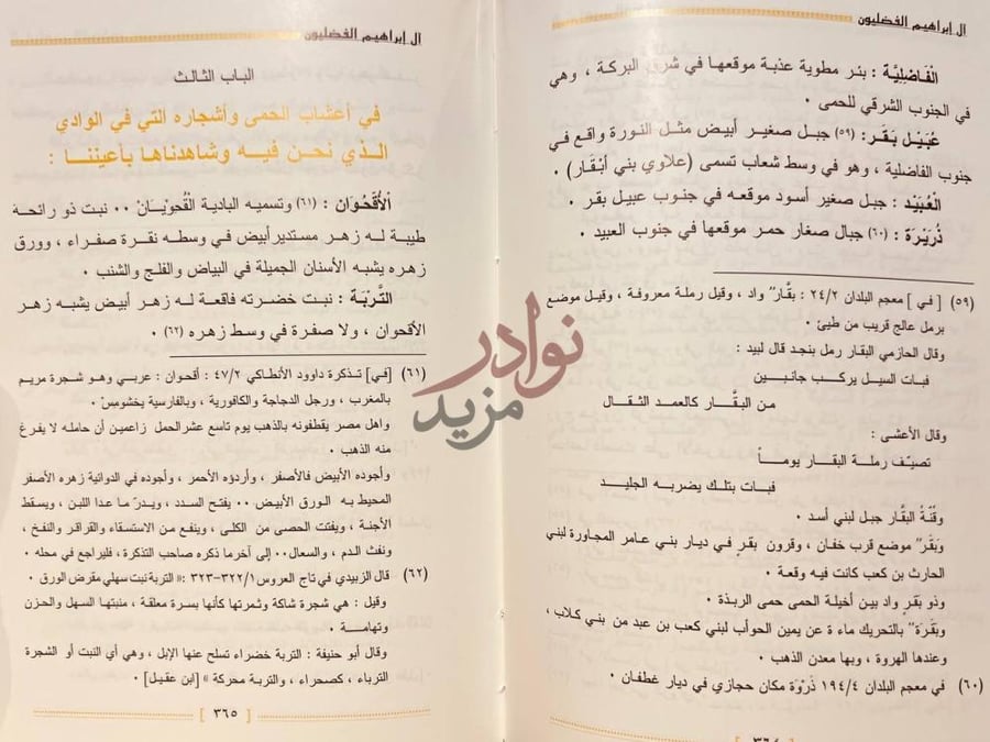 صفحة داخلية كتاب ال ابراهيم الفضليون اضاءة جوانب من تاريخنا