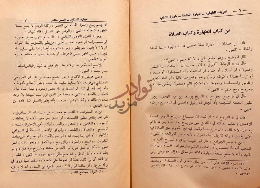 صفحة داخلية كتاب الفواكه العديدة في المسائل المفيدة