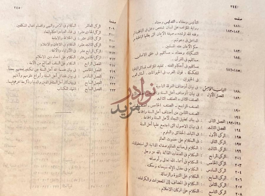 فهرس كتاب الفرق بين الفرق وبيان الفرقة الناجية