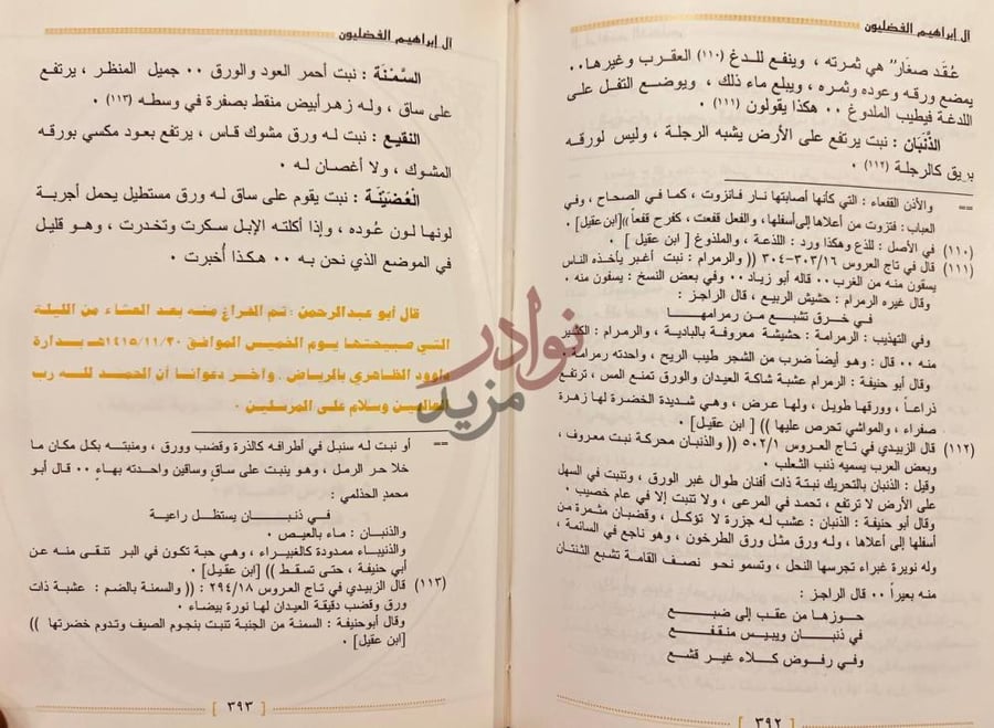 صفحة داخلية كتاب ال ابراهيم الفضليون