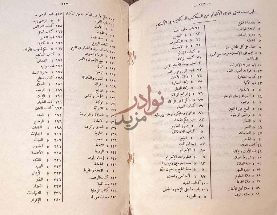 فهرس كتاب مغنى ذوي الافهام عن الكتب الكثيرة في الاحكام