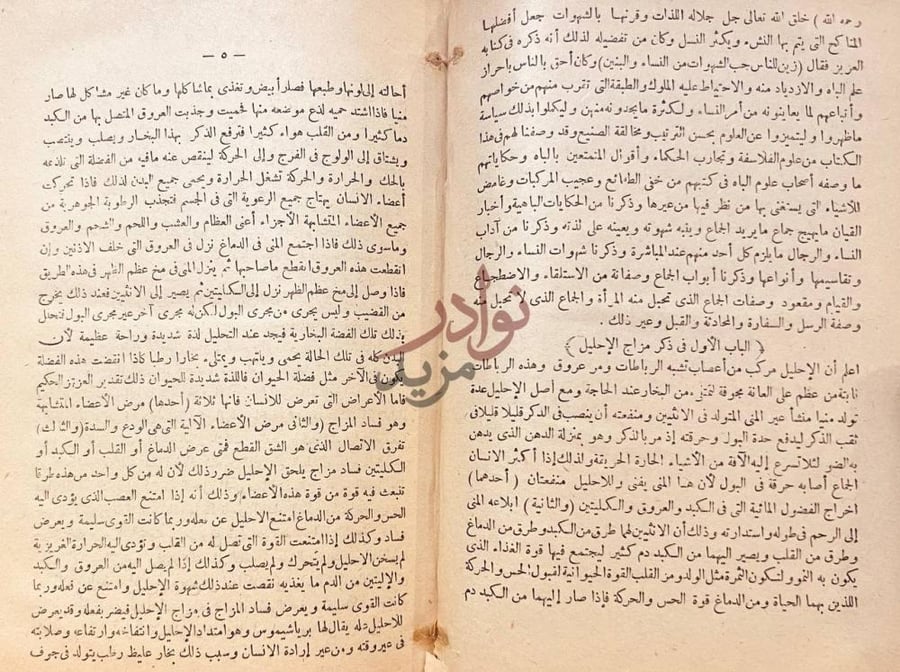 صفحة داخلية كتاب رجوع الشيخ الى صباه الباب الأول في ذكر