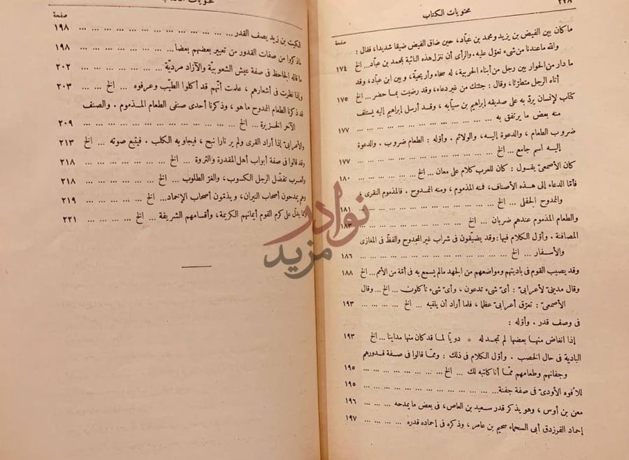 فهرس كتاب البخلاء محتويات الكتاب