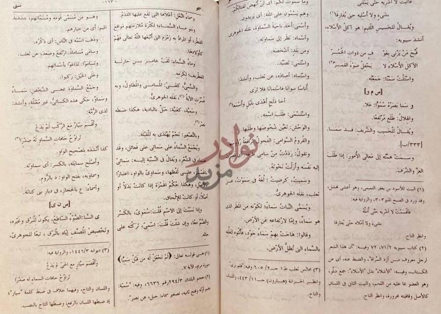 صفحة داخلية كتاب التكملة والذيل والصلة لمافات صاحب القاموس