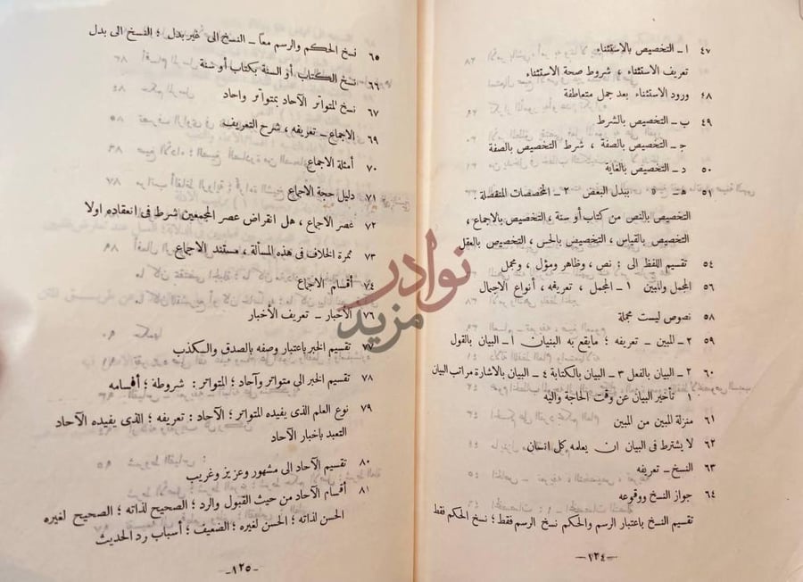 فهرس كتاب تسهيل الوصول الى علم الاصول