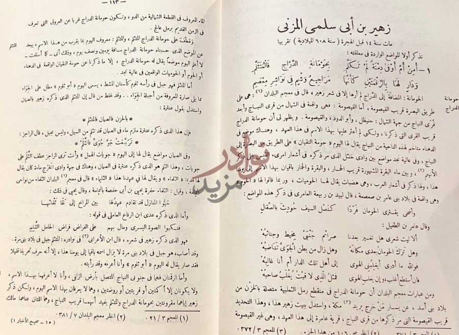 صفحة داخلية كتاب صحيح الاخبار عما في بلاد العرب من الاثار