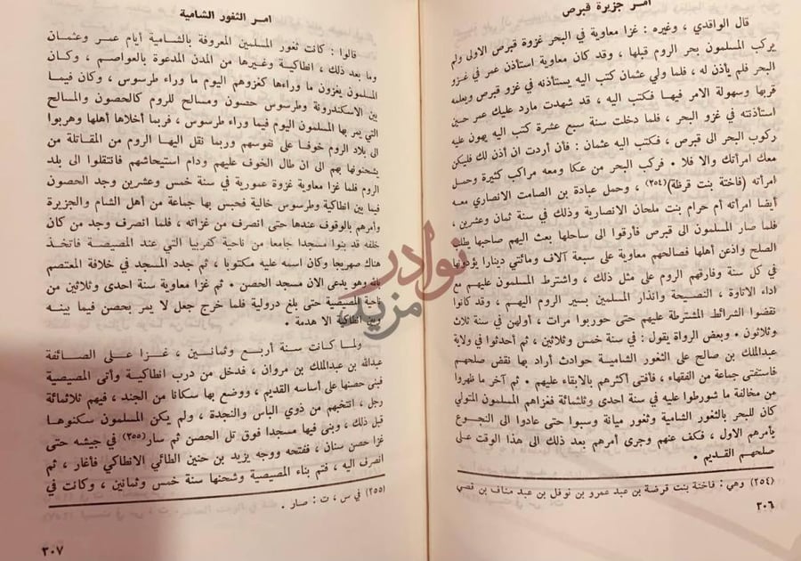 صفحة داخلية كتاب الخراج وصناعة الكتابة جزيرة قبرص