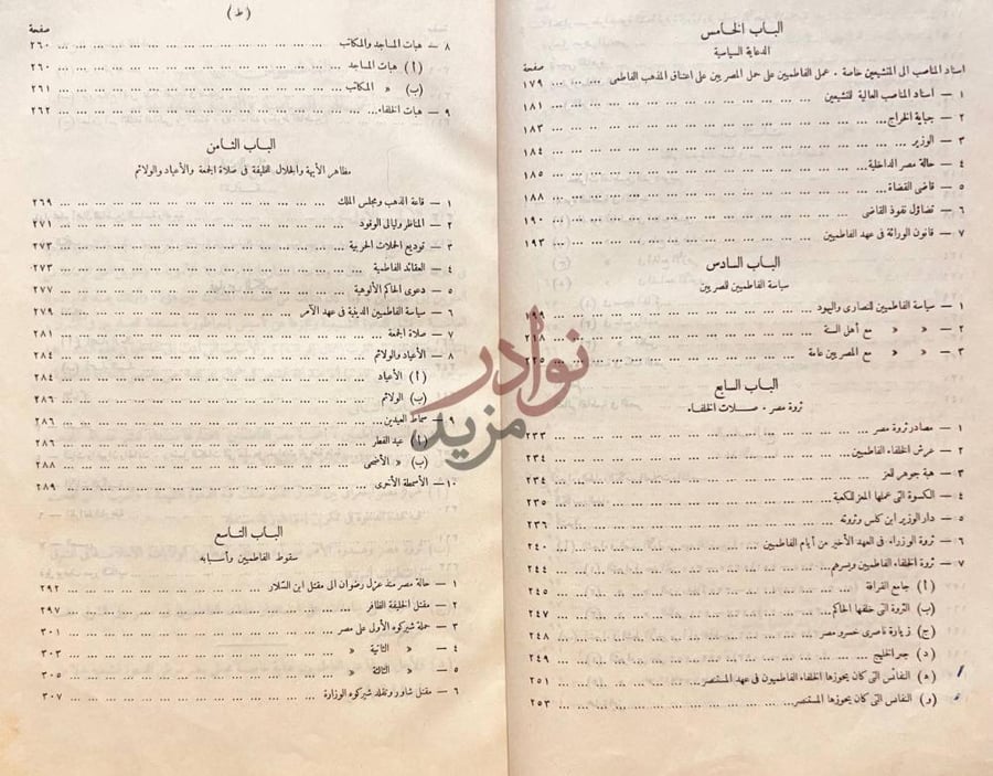 فهرس كتاب الفاطميون في مصر واعمالهم السياسية والدينية