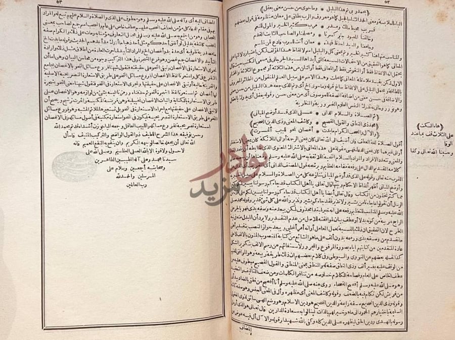 صفحة داخلية كتاب شرح محمود محفوظ على رسالته البلبل المليح
