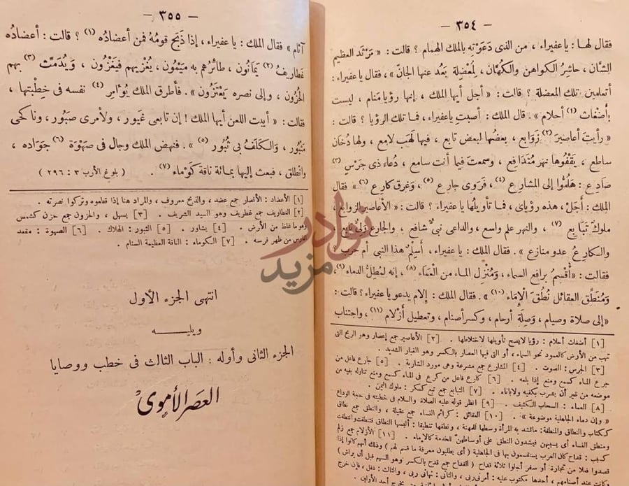 صفحة داخلية كتاب جمهرة خطب العرب في عصور العربية الزاهرة
