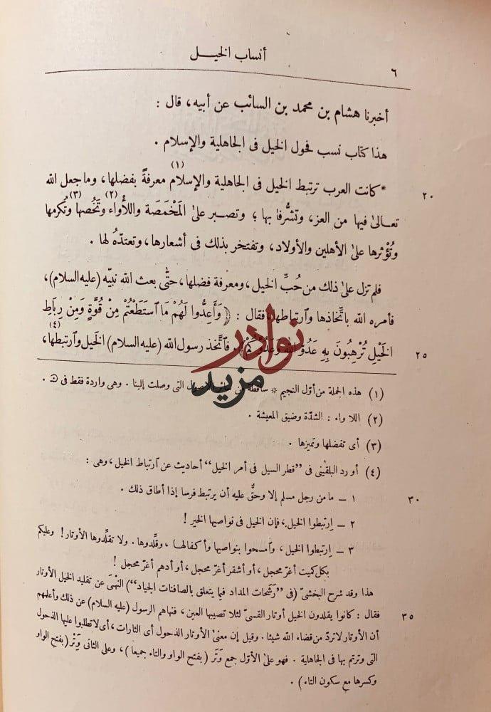 انساب الخيل في الجاهلية والاسلام واخبارها لـ ابن الكلبي