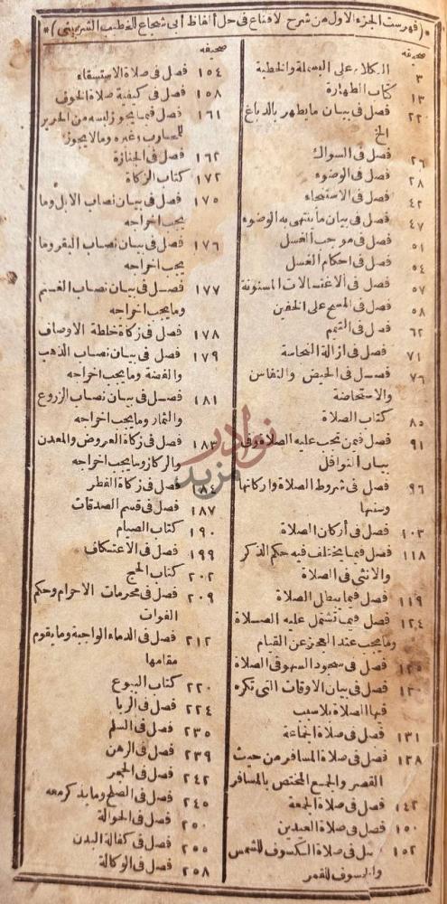 فهرس كتاب الاقناع في حل الفاظ ابي شجاع 2 1 صورة 8
