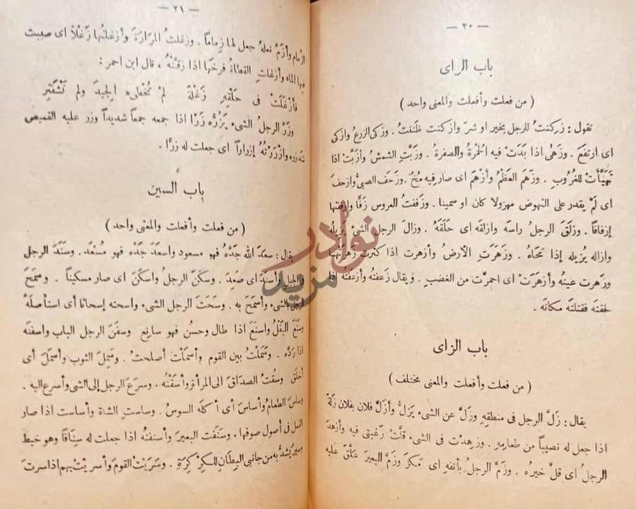 صفحة داخلية كتاب فصيح ثعلب والشروح التي عليه