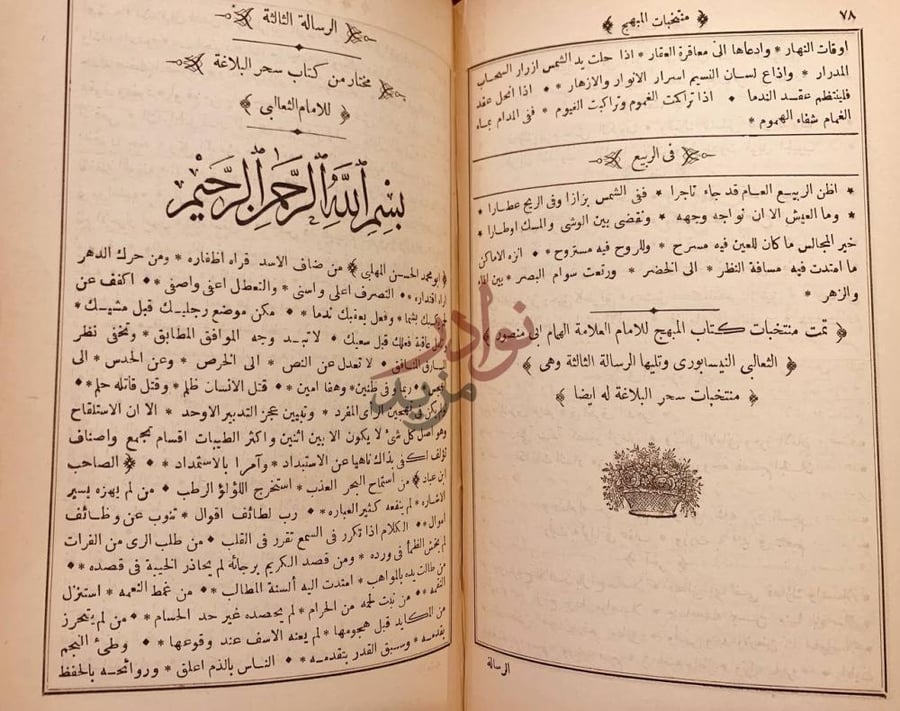 صفحة داخلية كتاب منتخبات كتاب التمثيل والمحاضرة