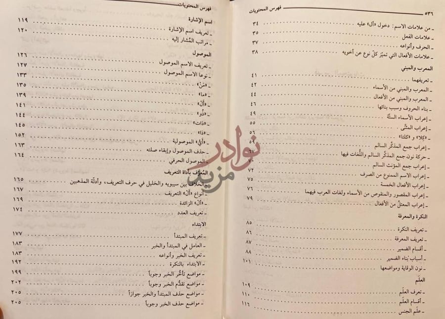 فهرس كتاب شرح الاشموني على الفية ابن مالك