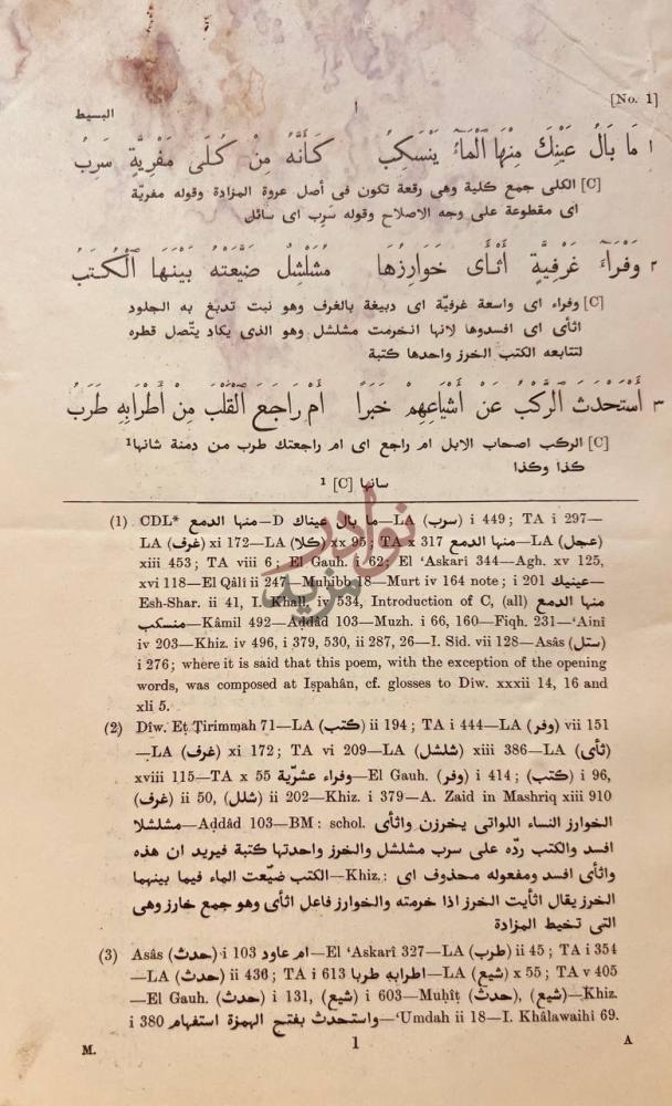صفحة داخلية كتاب ديوان شعر ذي الرمة نص شعري مشروح