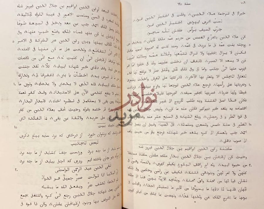 صفحة داخلية كتاب ظفر الواله بمظفر واله سلطنة ركن الدين