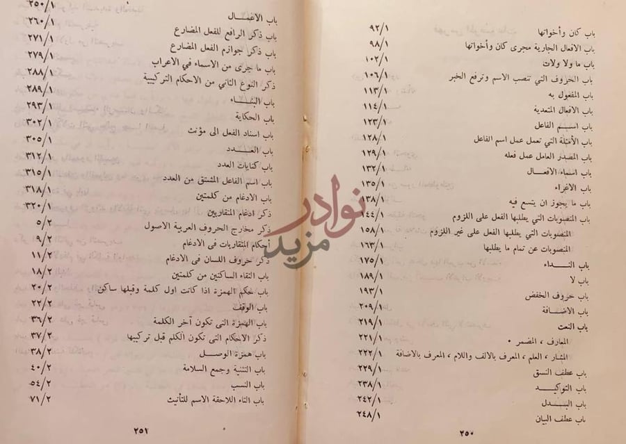 فهرس كتاب المقرب