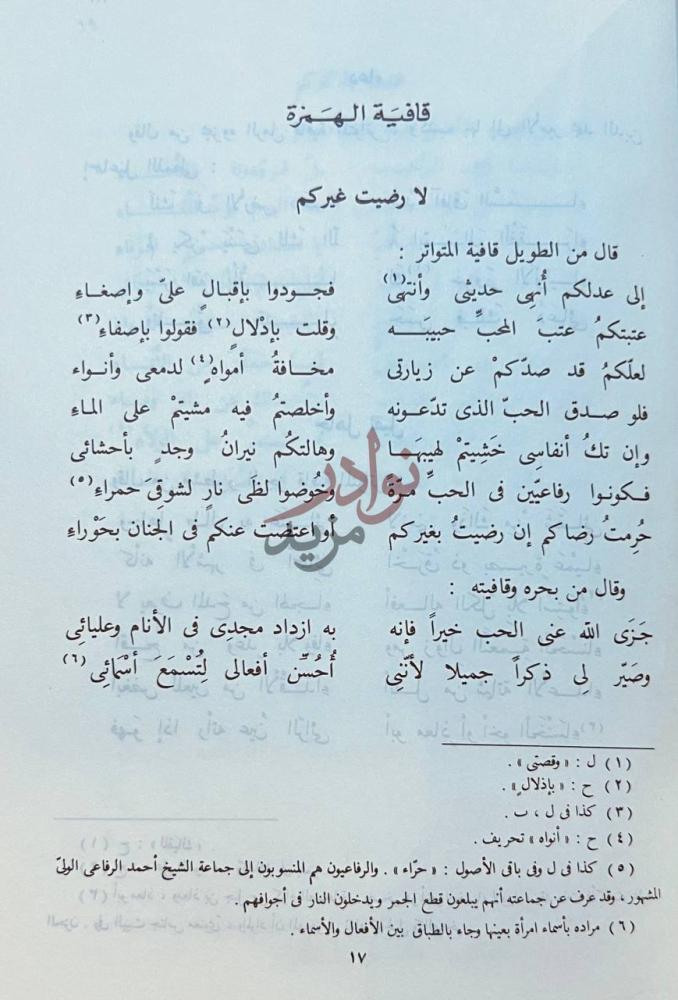 صفحة داخلية كتاب ديوان البهاء زهير لا رضيت غيركم