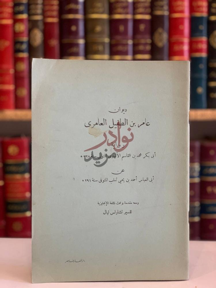 صفحة عنوان كتاب ديوان عامر بن الطفيل العامري