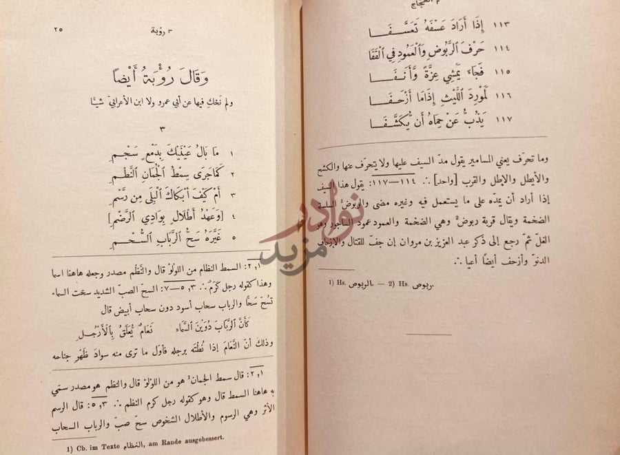 صفحة داخلية كتاب مشارف الاقاوين في محاسن الاراجيز
