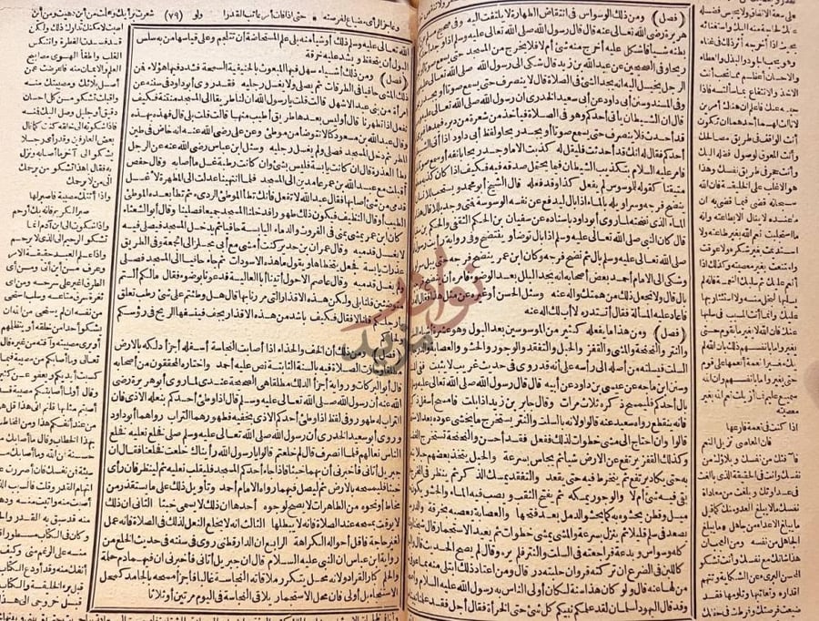صفحة داخلية كتاب اغائة اللهفان في مصايد الشيطان Dense text