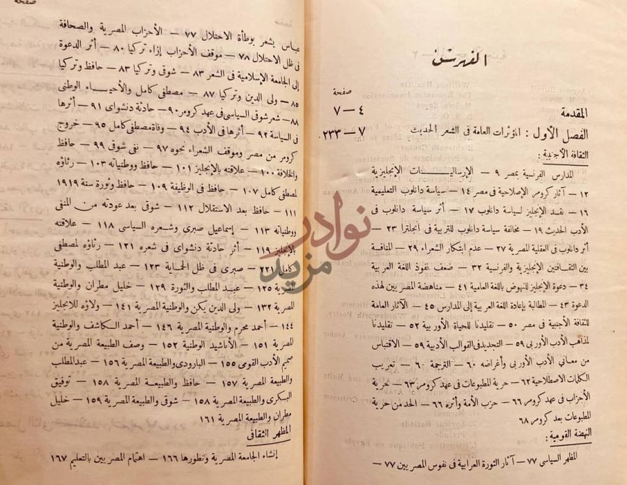 فهرس كتاب في الادب الحديث مجلد واحد الفهرس