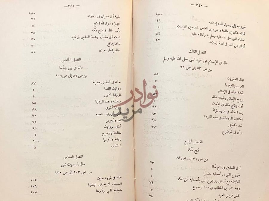 فهرس كتاب خالد بن الوليد