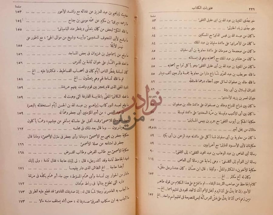 فهرس كتاب البخلاء محتويات الكتاب