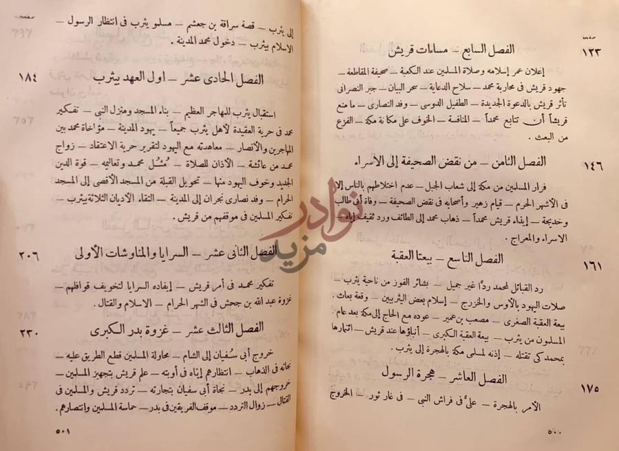 فهرس كتاب حياة محمد صلى الله عليه وسلم