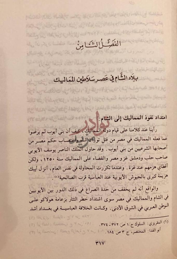 فصل كتاب مصر والشام في عصر الايوبيين والمماليك