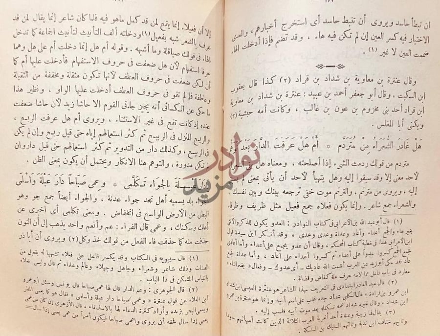 صفحة داخلية كتاب شرح القصائد العشر