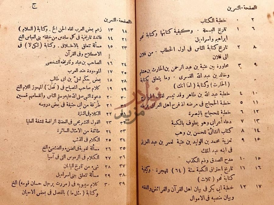 فهرس كتاب تمرين الاملاء في الخلق والادب واللغة والانشاء