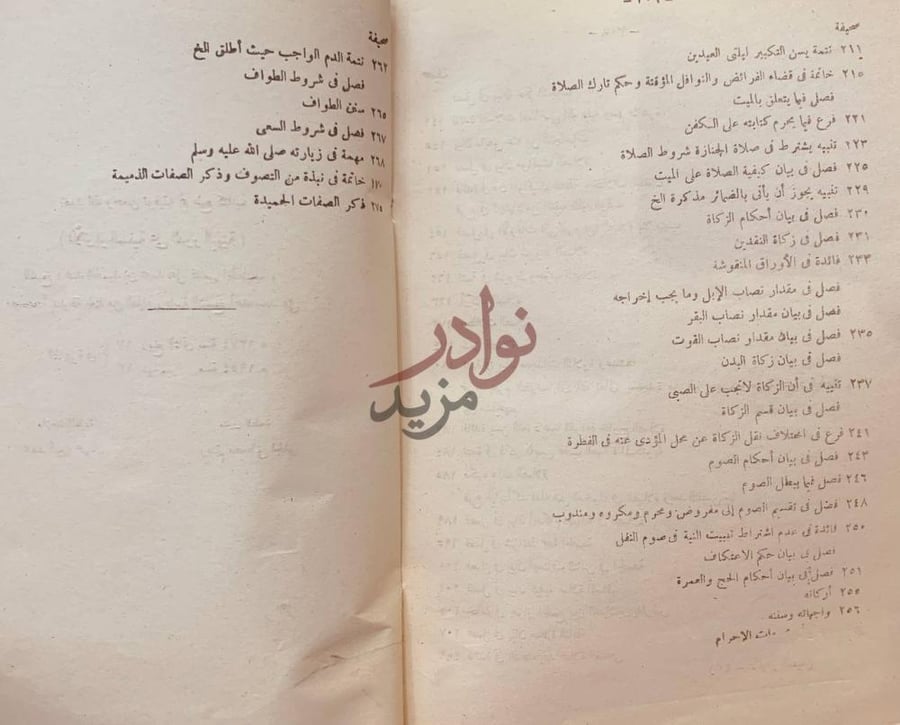 فهرس كتاب الانوار السنية على الدر البهية فيما يلزم المكلف