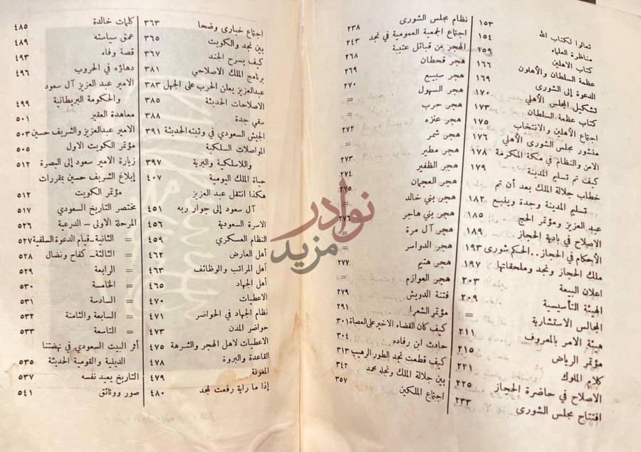 فهرس كتاب اصدق البنود في تاريخ عبدالعزيز ال سعود فهرس