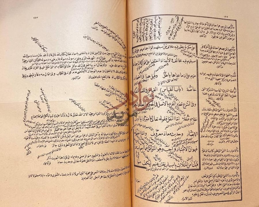 صفحة داخلية كتاب المنار في الاصول خاصة باب القياس