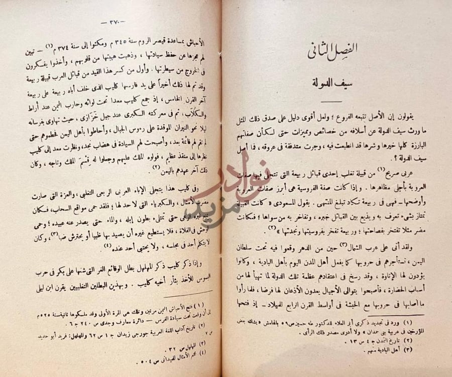 فصل كتاب الشعر في ظل سيف الدولة الفصل الثاني سيف