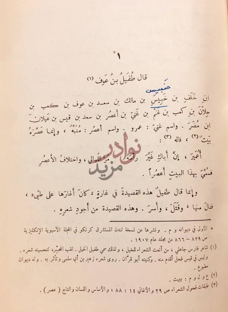 صفحة داخلية كتاب كتاب الاختيارين صنعة الاخفش الاصغر