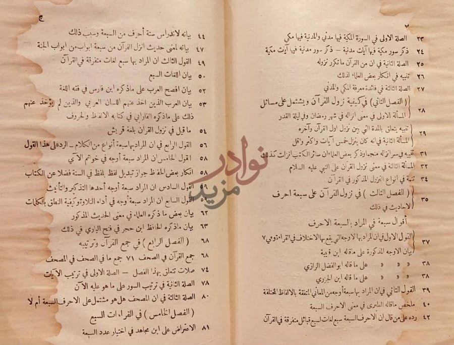 فهرس كتاب التبيان لبعض المباحث المتعلقة بالقران على طريق