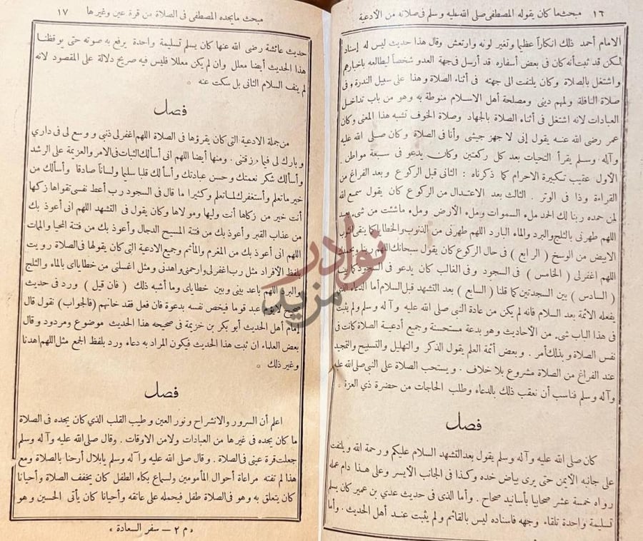 صفحة داخلية كتاب سفر السعادة فصل